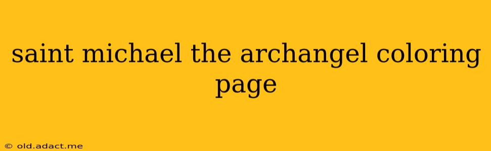 saint michael the archangel coloring page