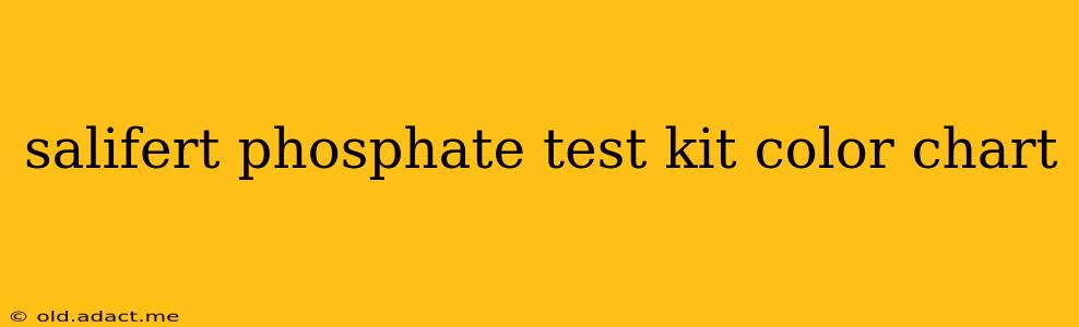 salifert phosphate test kit color chart