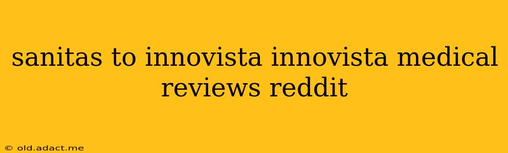 sanitas to innovista innovista medical reviews reddit