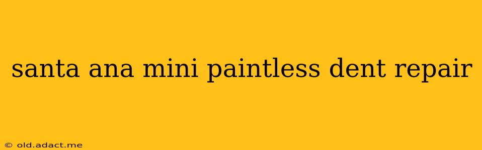 santa ana mini paintless dent repair