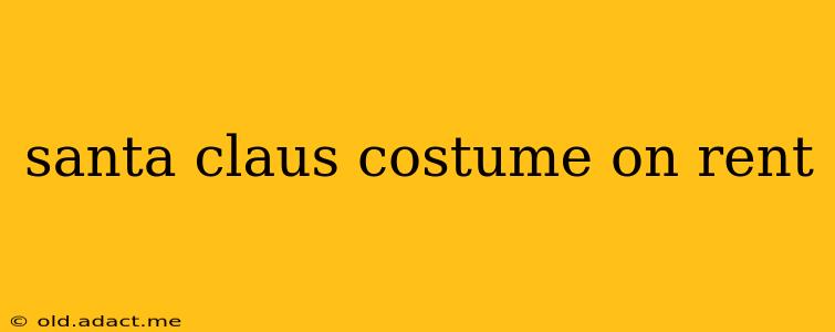 santa claus costume on rent