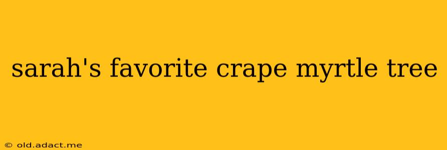 sarah's favorite crape myrtle tree