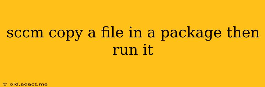 sccm copy a file in a package then run it