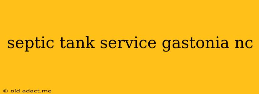 septic tank service gastonia nc