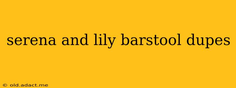 serena and lily barstool dupes