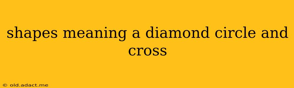 shapes meaning a diamond circle and cross
