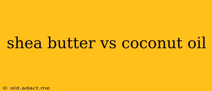 shea butter vs coconut oil