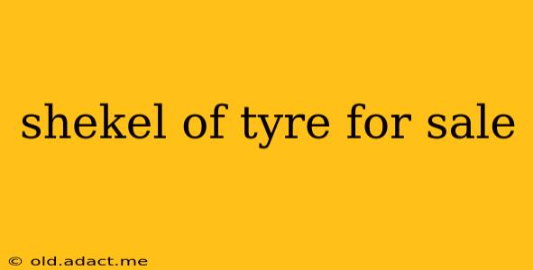 shekel of tyre for sale