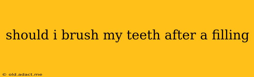 should i brush my teeth after a filling