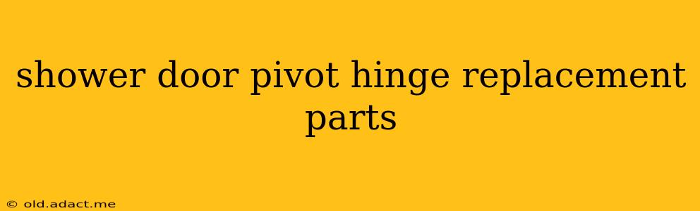 shower door pivot hinge replacement parts