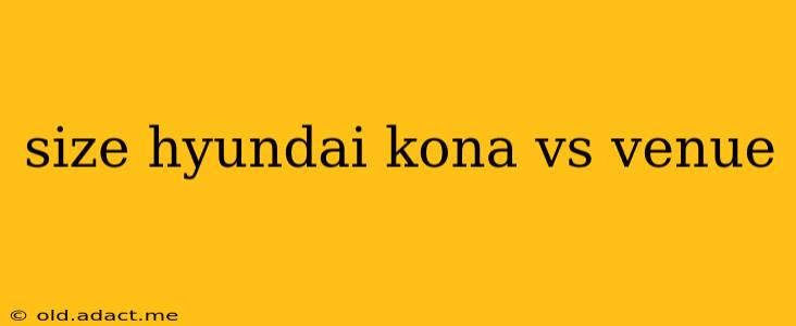 size hyundai kona vs venue