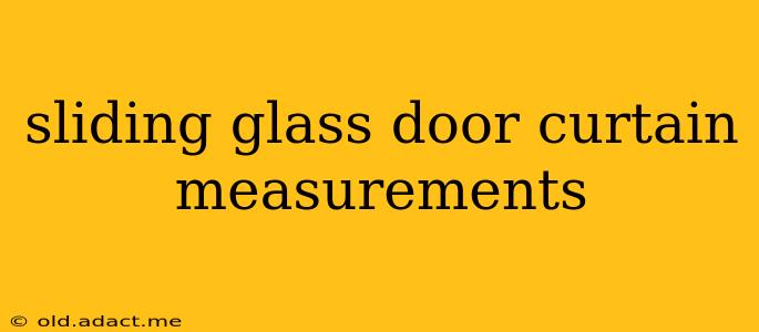 sliding glass door curtain measurements