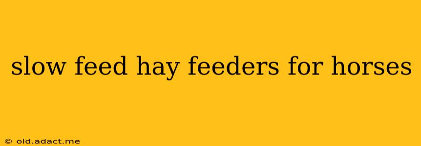 slow feed hay feeders for horses