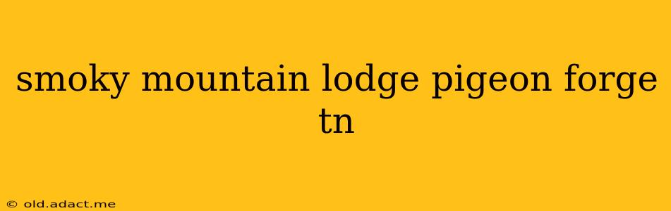 smoky mountain lodge pigeon forge tn