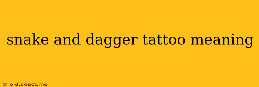 snake and dagger tattoo meaning
