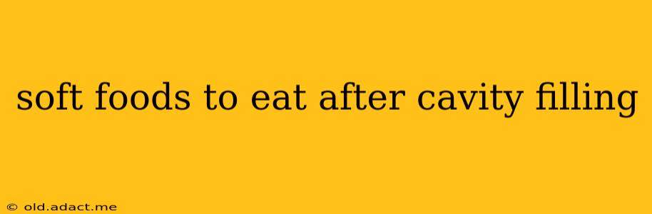 soft foods to eat after cavity filling