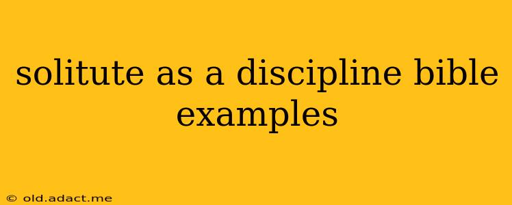 solitute as a discipline bible examples