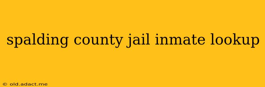 spalding county jail inmate lookup