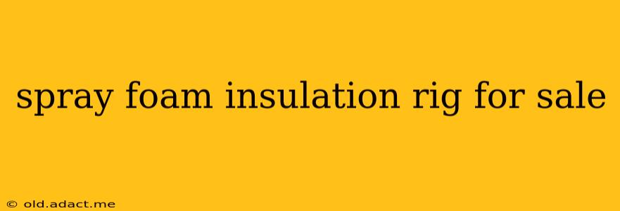 spray foam insulation rig for sale