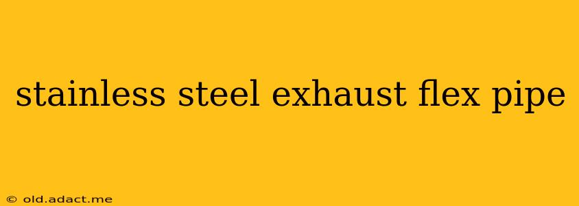 stainless steel exhaust flex pipe