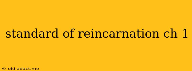 standard of reincarnation ch 1