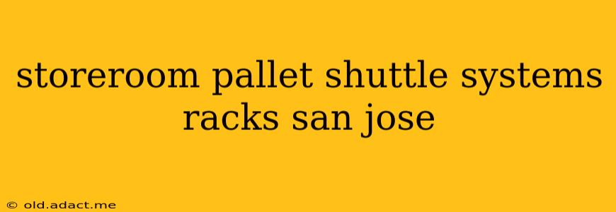 storeroom pallet shuttle systems racks san jose