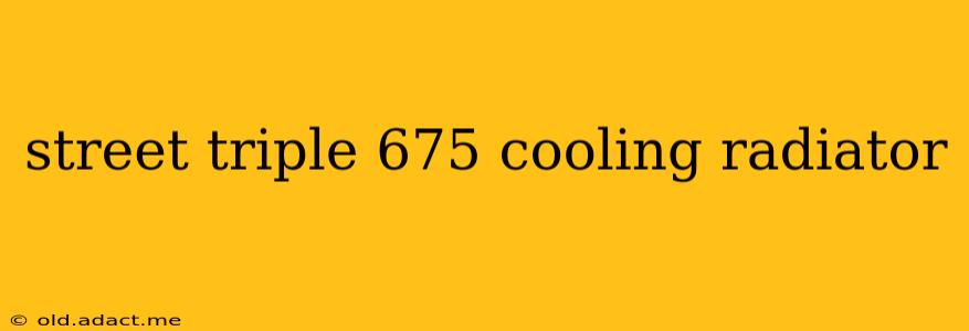 street triple 675 cooling radiator
