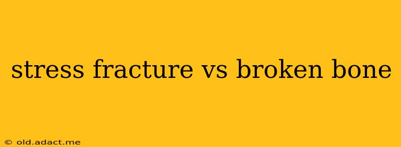 stress fracture vs broken bone