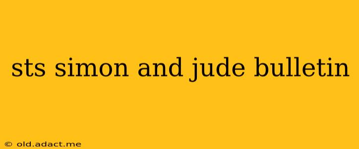 sts simon and jude bulletin