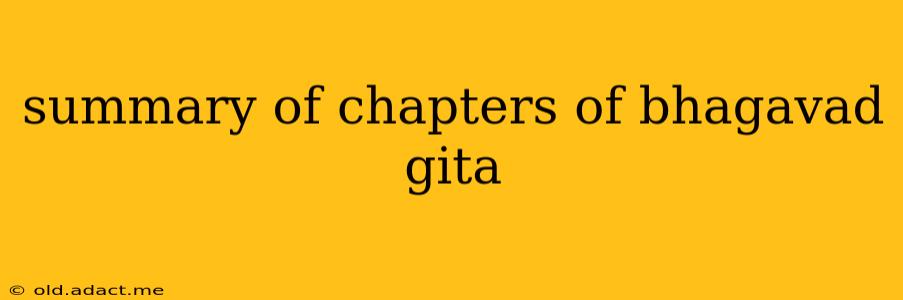 summary of chapters of bhagavad gita