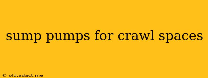 sump pumps for crawl spaces