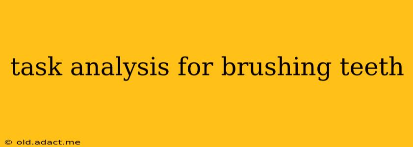 task analysis for brushing teeth