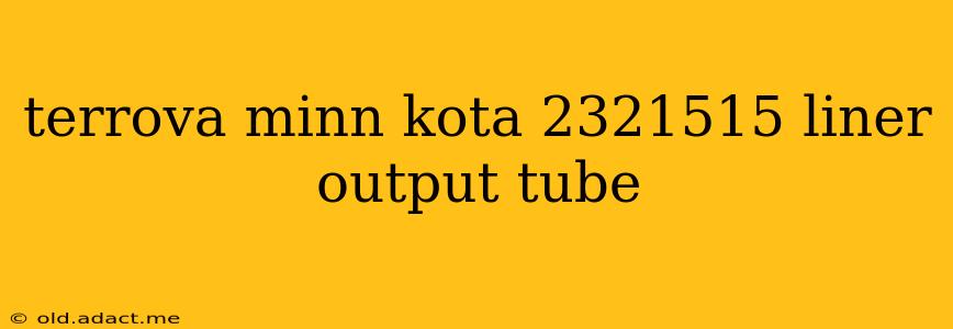 terrova minn kota 2321515 liner output tube