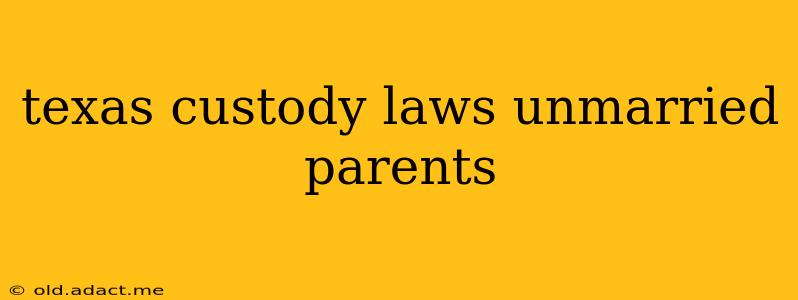 texas custody laws unmarried parents