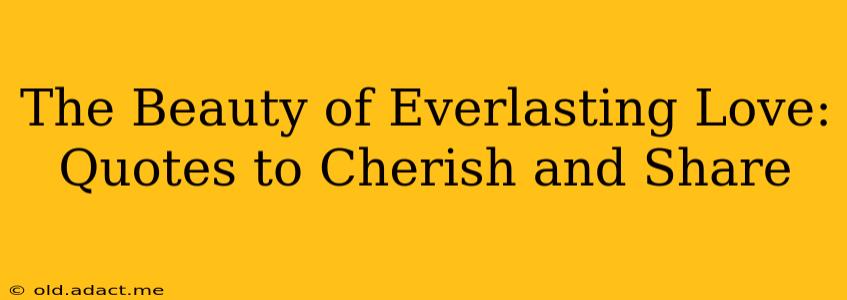The Beauty of Everlasting Love: Quotes to Cherish and Share
