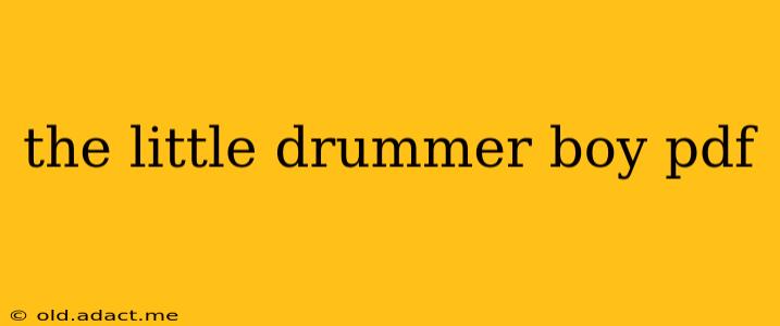 the little drummer boy pdf