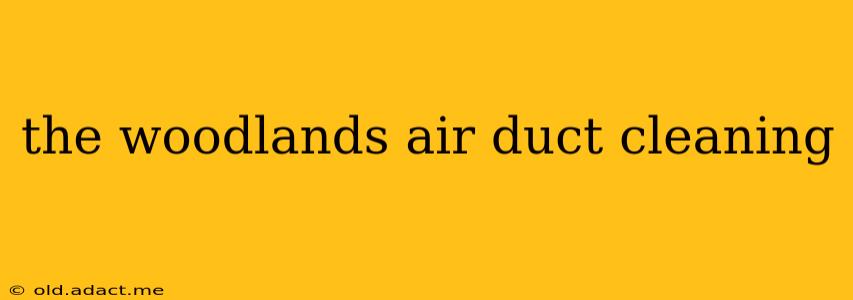 the woodlands air duct cleaning