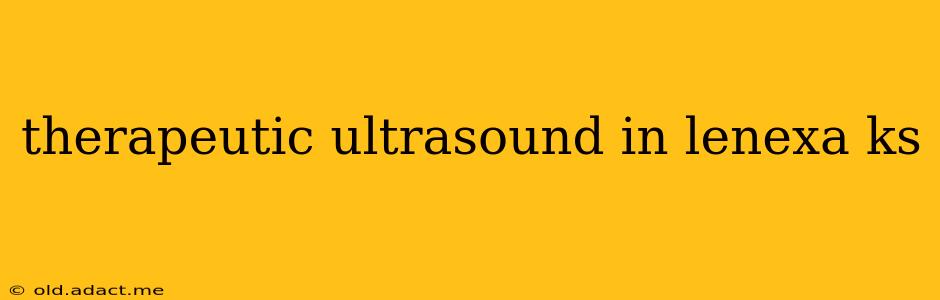 therapeutic ultrasound in lenexa ks