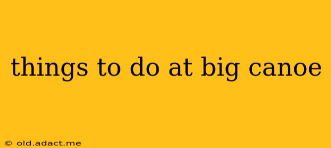 things to do at big canoe