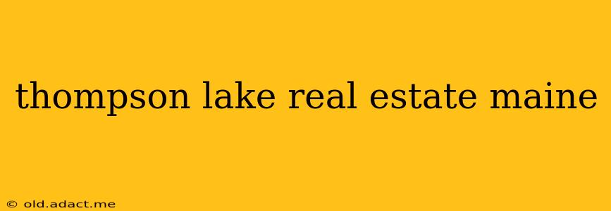 thompson lake real estate maine