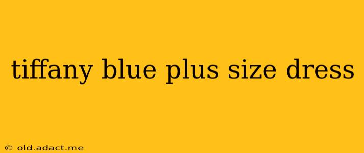 tiffany blue plus size dress