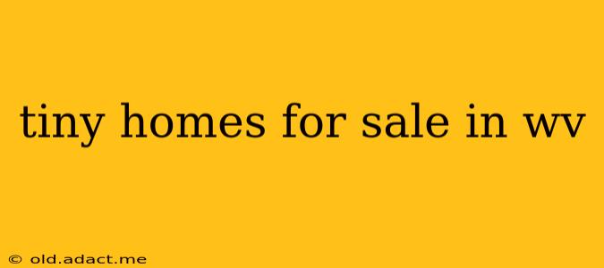 tiny homes for sale in wv