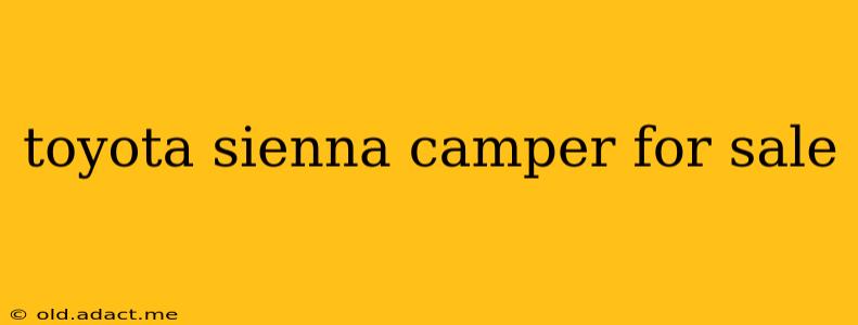toyota sienna camper for sale