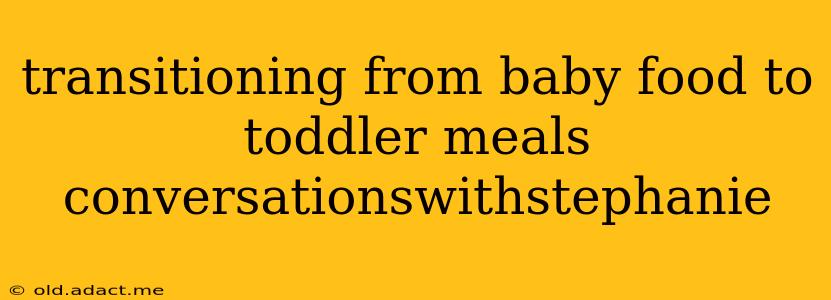 transitioning from baby food to toddler meals conversationswithstephanie