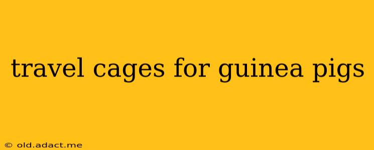 travel cages for guinea pigs