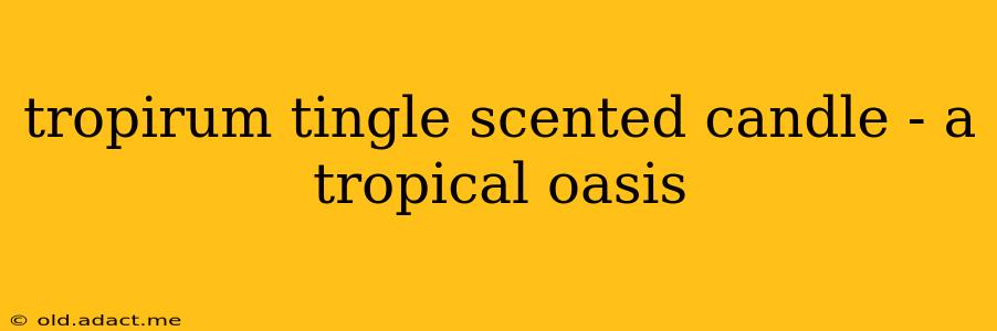 tropirum tingle scented candle - a tropical oasis