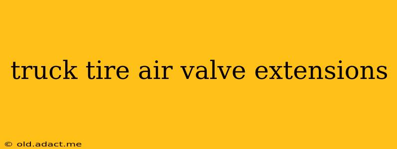 truck tire air valve extensions