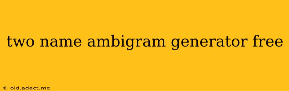 two name ambigram generator free