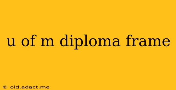 u of m diploma frame