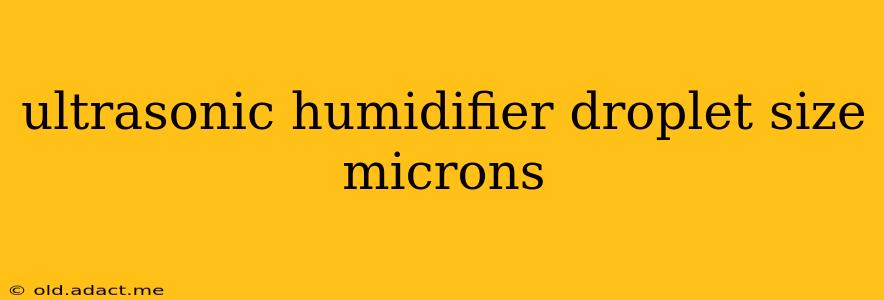 ultrasonic humidifier droplet size microns